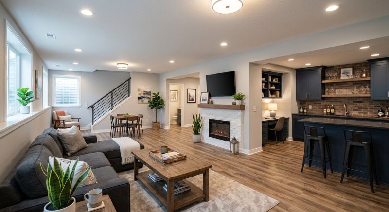Finished Basement Renovation in Alpharetta, GA